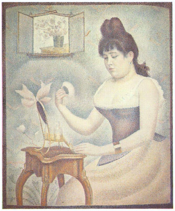 Georges Seurat Die Frau mit der Puderquaste china oil painting image